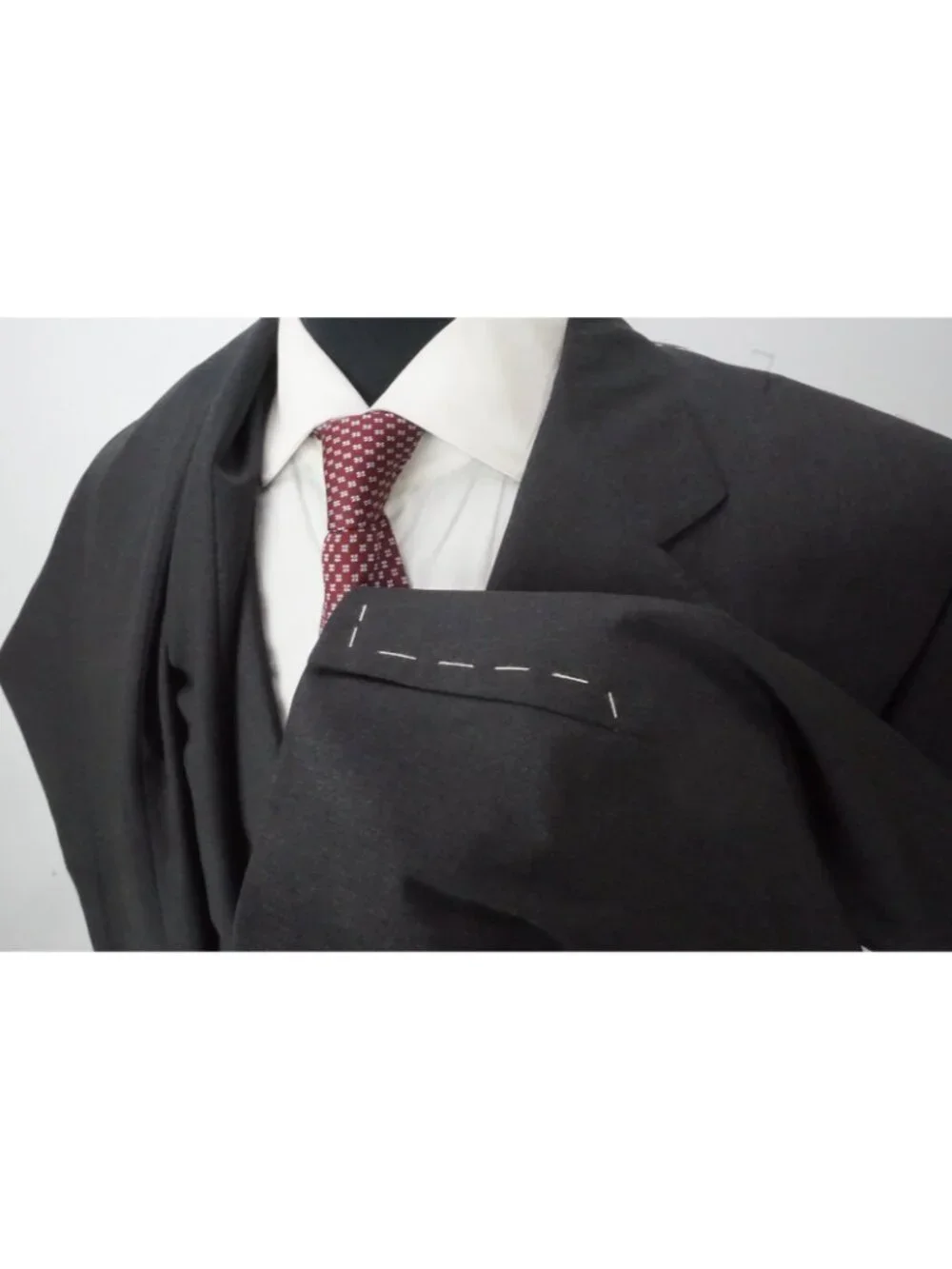 Isaia Patrizio Solid Gray 100% Wool 2 Pc Suit Jacket Pants Sz 44R US 54 EU NEW